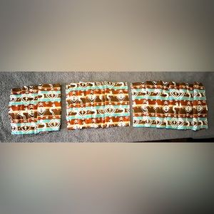 Kokopelli set of 3 Window Valances